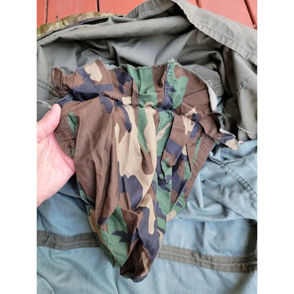 Vintage LAKEVIEW SPORTSWEAR Military CAMO Field Jacket Men's XL Insulated - Picture 8 of 16